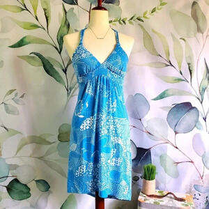 MAURICES | Halter High Low Dress in Blue sz S